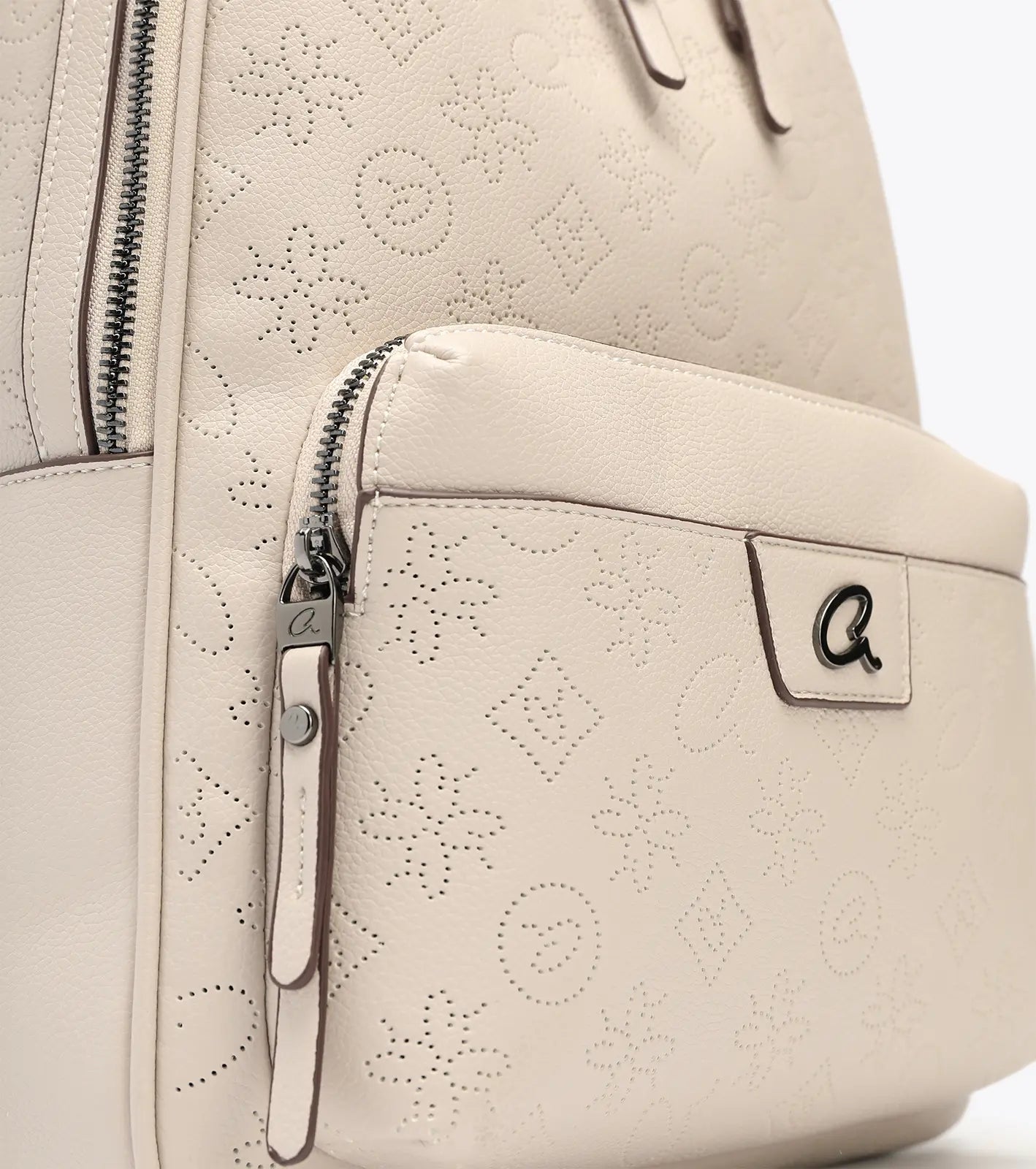 Zaino axel con tasca frontale beige