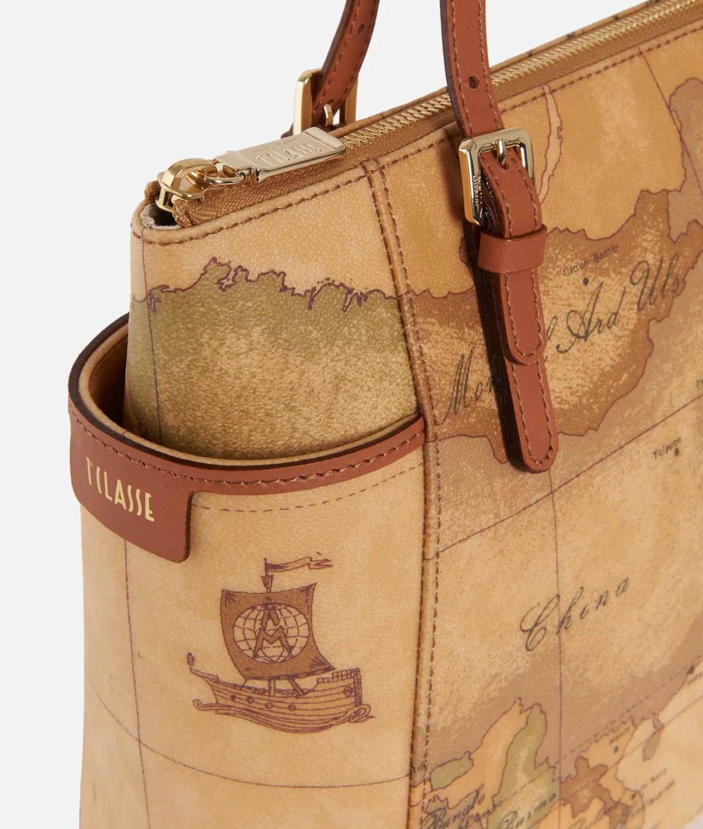 Shopping bag con fibbie 1a classe