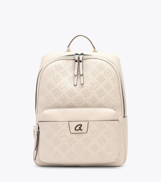 Zaino axel con tasca frontale beige